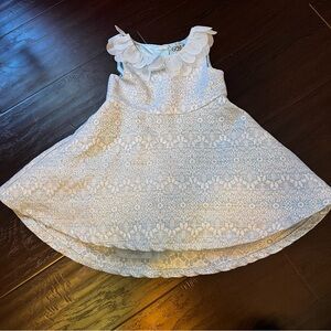 Cinderella Inspired Light Blue Sleeveless Dress with Floral Collar